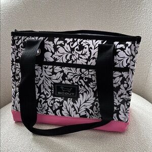 Scout Black and Pink Floral Tote Bag